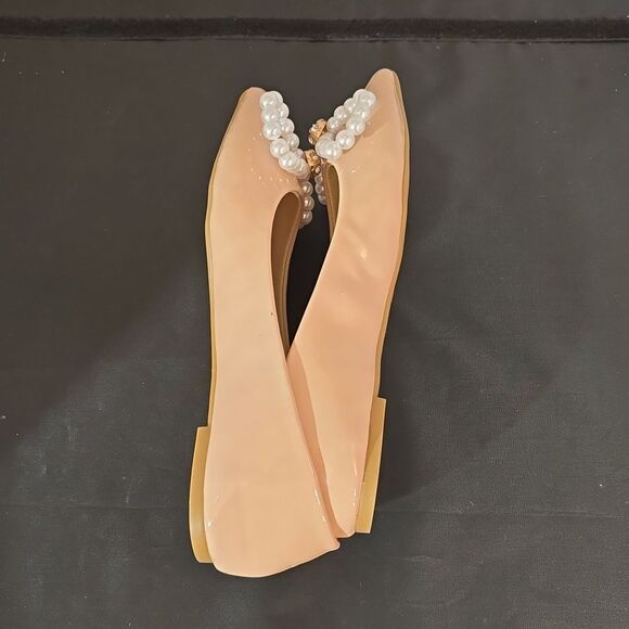 BRAND NEW BAMBOO PEARL STUDDED BOWNOT POINTED TOE FLAT SHOE G1 - Picture 12 of 14